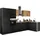 BASIC by Balculina Winkelküche Turin L-Form 330 cm schwarz