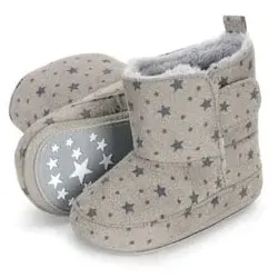 Sterntaler Baby-Stiefel Sterne hellgrau, 15/16