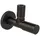 tecuro Design Eck-ventil Mit Verblendung,1/2 Zoll Wandanschluss, Messing Schwarz-matt