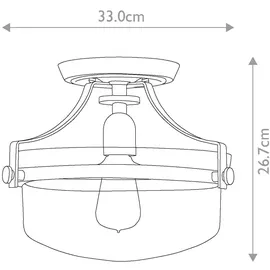 Elstead Lighting Penn Station Semi Flush