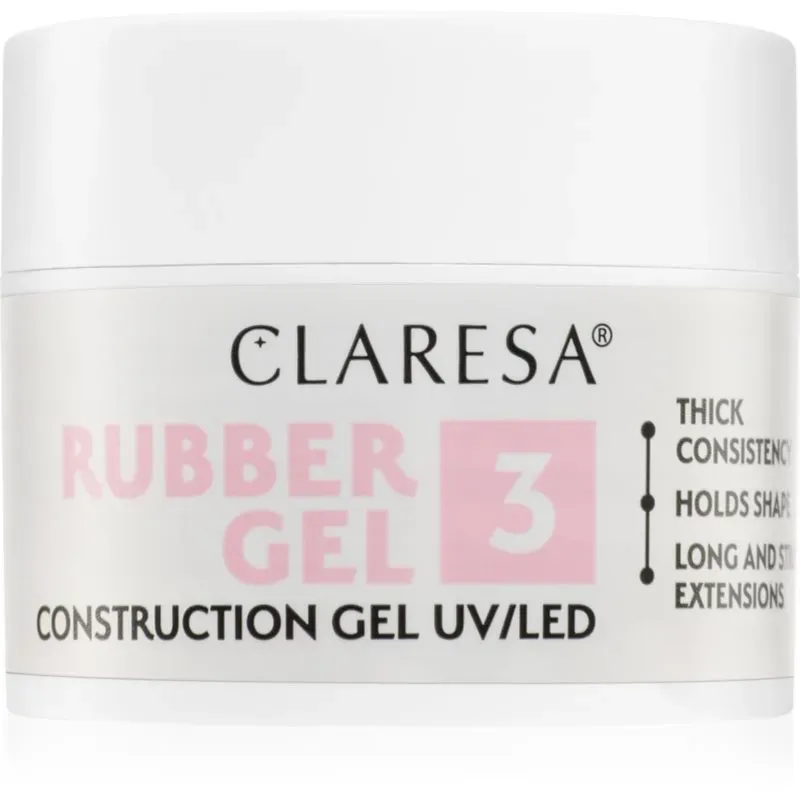 Claresa Rubber Gel Construction Gel UV/LED Gel-Lack für verlängerte Fingernägel Farbton 03 12 g