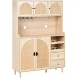 Beliani Buffetschrank Campbellton 120 x 40 x 173 cm Braun