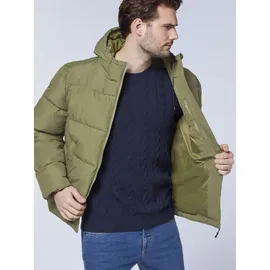 Polo Sylt Jacke dunkelgrün / hellorange XL