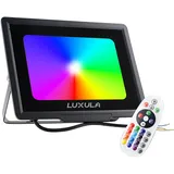 LUXULA Außenstrahler Aluminium 50 W IP65 mit Fernbedienung schwarz