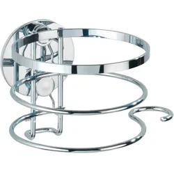 Haartrocknerhalter WENKO, silber (silberfarben), B:12,5cm H:9cm T:11,5cm, Edelstahl, Gerätehalterungen, Turbo-Loc Befestigng ohne Bohre