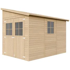 TIMBELA Anbau-Gartenhaus 2,97 x 2,00 m Natur
