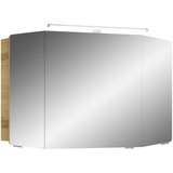 Pelipal Spiegelschrank Cassca Sprint, Eiche, Metall, 6 Fächer, 100x67x17 cm, Made in Germany, Typenauswahl, erweiterbar, umfangreiches Zubehör erhältlich, Badezimmer, Badezimmerspiegel, Spiegelschränke