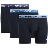 Nike Boxershorts 3er Pack Schwarz / Blau L