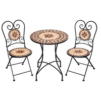 Mosaik Tisch und Stühle Balkonset 2 Stühle 1 Tisch Mosaiktisch mit Stühlen Bistr