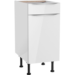 Unterschrank OPTIFIT „Aken“ Schränke Gr. B/H/T: 40 cm x 87 cm x 58,4 cm, weiß (weiß hochglanz, weiß) Küchenunterschrank Unterschränke