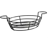 APS Servierkorb -BURGER + FRIES-, 39,5 x 20 cm, H: 11 cm, Metall, schwarz, mit 2 Haltern für