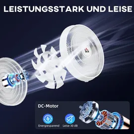 Homcom Standventilator 36 cm Weiß