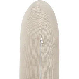 Beliani Ecksofa Cord Hellbeige linksseitig
