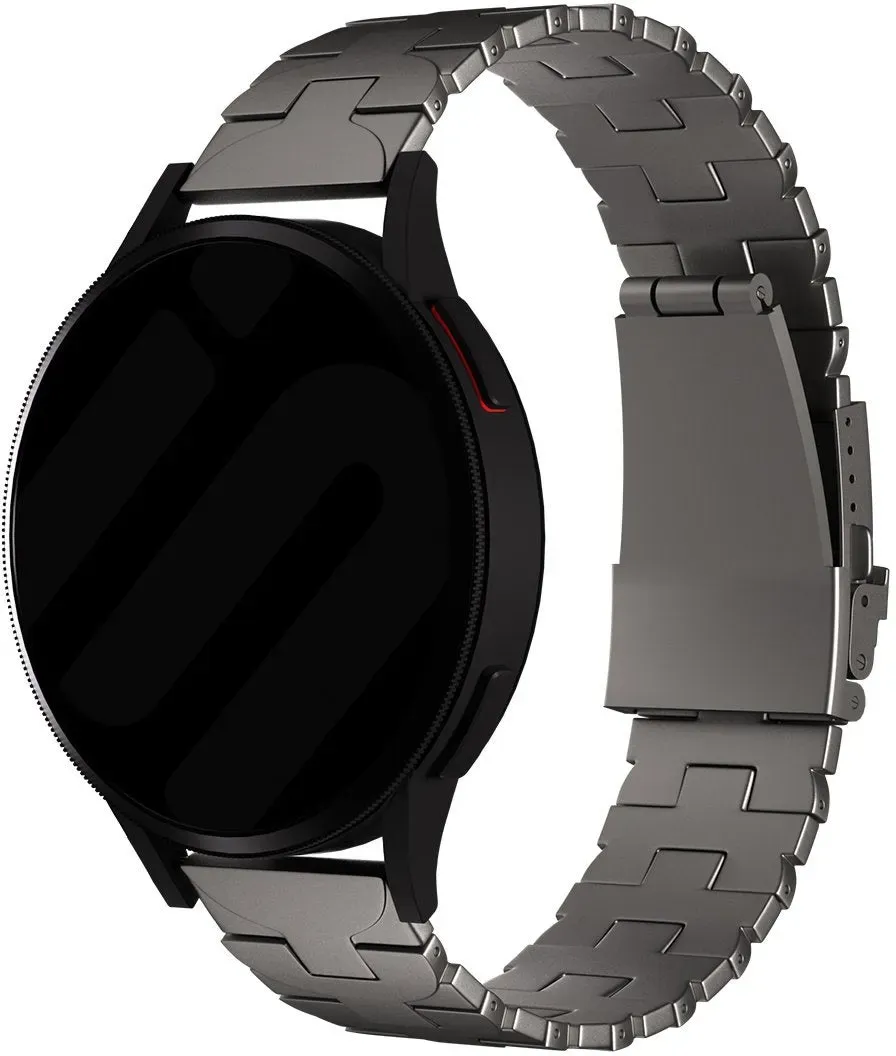 Strap-it Gard Pro Health Smartwatch 3 - 48mm Armband Titan für Gard Pro Health Smartwatch 3  - 48mm - Graphit - Butterfly-Verschluss