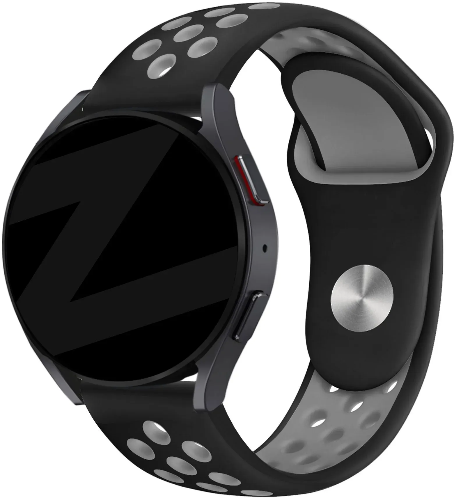 Bandz Noise Noisefit Diva Armband Silikon 'Deluxe' für Noise Noisefit Diva - Schwarz/grau - Druckknopf Verschluss