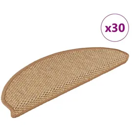 vidaXL Stufenmatten Selbstklebend Sisal-Optik 30Stk. 65x21x4cm Sisal vidaXL