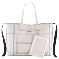 Tommy Hilfiger Shopper Tommy Tote Check feather white check