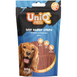 UNIQ PETS Hundeleckerli 80g Kaninchenstreifen