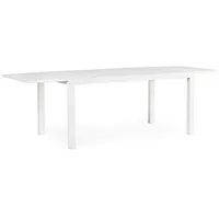 BIZZOTTO Gartentisch Hilde aus Aluminium, 160-240x90 cm, Weiß