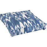 H.O.C.K. Bodenkissen "Amarador", blau (blau, navy, gemustert), B:60cm H:10cm L:60cm, Polyacryl (dralon), Dekokissen_Sitzkissen_Kissenhüllen, in Batik-Optik
