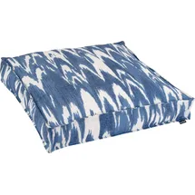 H.O.C.K. Bodenkissen "Amarador", blau (blau, navy, gemustert), B:60cm H:10cm L:60cm, Polyacryl (dralon), Dekokissen_Sitzkissen_Kissenhüllen, in Batik-Optik