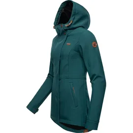 Ragwear Damen Sotfshelljacke Übergangsjacke mit Teddyfleece-Kapuze Yba Intl Dark Green22 Gr. XXL - XXL