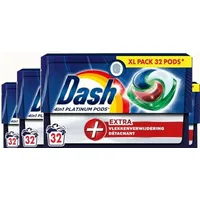 Dash 4in1 PODS – +Extra Fleckenentferner – Waschmittelkapseln – Vorteilspack 4 x 32 Wäschen