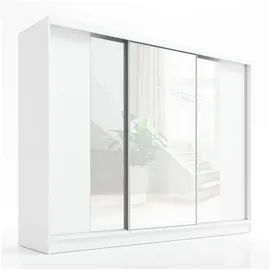 A&J MöbelLand Schwebetürenschrank VENA 200 x 215 x 59,5 cm Weiß