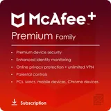 McAfee McAfee+ Premium Family 1 Jahr ESD 6 Nutzer DE Win Android iOS
