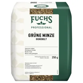 FUCHS Professional Grüne Minze gerebelt | Für orientalische und herzhafte Gerichte | Profi-Qualität für Großverbraucher und Gastronomie | 250 g im Beutel