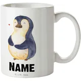 Mr. & Mrs. Panda Personalisierte Tasse Pinguin Diät - Personalisierte Geschenke, Bauch, Namen, Pinguine, Gewicht, Tasse mit Namen, Wunschname,