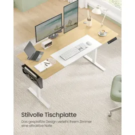 Songmics Höhenverstellbarer Schreibtisch elektrisch 160cm Memory-Funktion mit 4 Höhen pastellgelb - Gelb