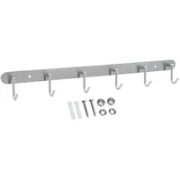 Intirilife Garderobenleiste Modell C Silber