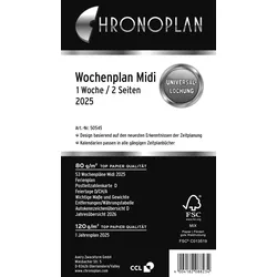 CHRONOPLAN Kalendereinlage Wochenplan Midi 2025