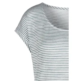 VIVANCE Kurzarmshirt "mit Streifendesign", Damen, Gr. 36/38, grün (mint), Jersey, Obermaterial: 55% Polyester, 42% Viskose, 3% Elasthan, gestreift, bequem, Rundhals, angeschnitten, Shirts, aus sommerlicher Viskose-Qualität