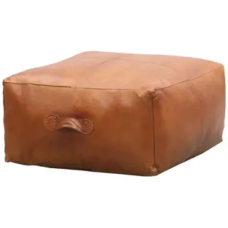 Marrakesch Orient & Mediterran Interior Hocker Vintage Pouf Sitzkissen Hocker aus Leder Fjord Gross (1 St), Handarbeit