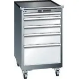 Schubladenschrank 27x36E B564xT725xH990mm RAL 7035/5012 5 Schubladen 75kg - Artikel: 7830932486