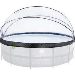 Poolverdeck EXIT "multifunktionale Abdeckung zum Aufklappen", transparent, B:488cm H:254cm T:488cm, Polyvinylchlorid (PVC), Verdecke, geeignet für Framepools