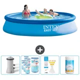Intex Easy Set Schwimmbecken rund – 396x84 cm – Blau No Size