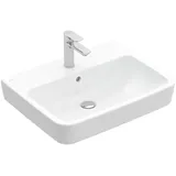 Villeroy & Boch V&B Einbau-/Aufsatzwaschtisch O.NOVO 65x46cm, 1 HL, eck, m ÜL, weiß C-plus