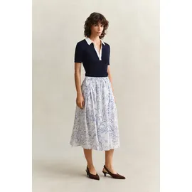 GANT Midirock Floral Weiß 36