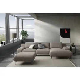 Designwerk Eckcouch Leder 3-Sitzer Beige