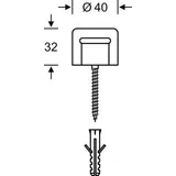 FSB Wandtürpuffer 38 3880 Gum.schwarz L.32mm