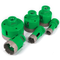 VEVOR Lochsägensatz Diamant Lochsägen-Set Fliesenbohrer Lochsäge M14 Gewinde Diamantbohrer 60 mm Bohrerlänge Glasbohrer mit 6 Bohrern Werkzeugkasten
