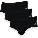 adidas adidas, Herren, Slip mit kontrastiven Label-Streifen im 3er-Pack, Black, L