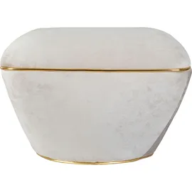 Kayoom 360 Living Hocker Contessa 100 taupe gold), B/H/T: ca. 60x42,5x60 cm / taupe, gold