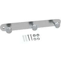 Intirilife Edelstahl Garderobenleiste Modell A - 3 Haken -