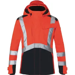 Warnschutz Winterjacke "REFLECTIQ" - S - rot/schwarz