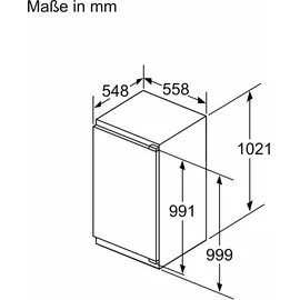 Siemens iQ500 KI31RSDD1 Einbaukühlschrank (165 l, 1021 mm hoch)