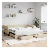 vidaXL Tagesbett 100 x 200 cm Creme